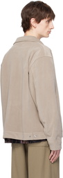 Dime Taupe Cord Zip Jacket