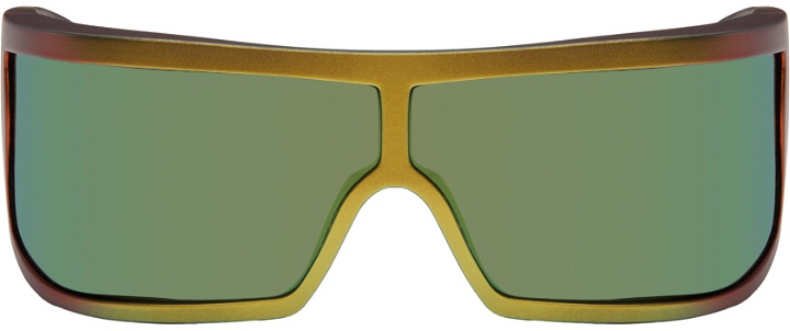 Photo: RETROSUPERFUTURE Orange & Green Bones Sunglasses
