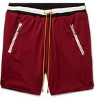 Rhude - Wide-Leg Nylon-Mesh Drawstring Shorts - Burgundy