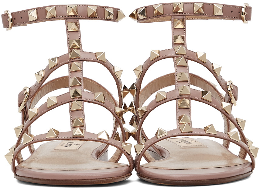 Valentino Garavani ankle strap leather sandals - Pink