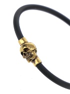 Alexander Mcqueen Rubber Cord Skull Bracelet