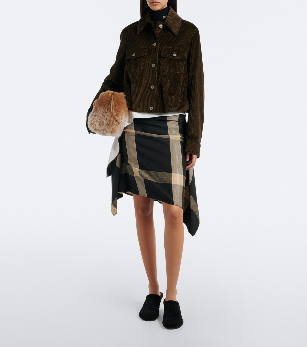 Loewe Flamenco Medium shearling pouch
