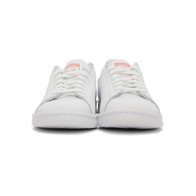 adidas Originals White and Red Stan Smith Sneakers adidas Originals