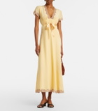 Rixo Marlice lace-trimmed silk maxi dress
