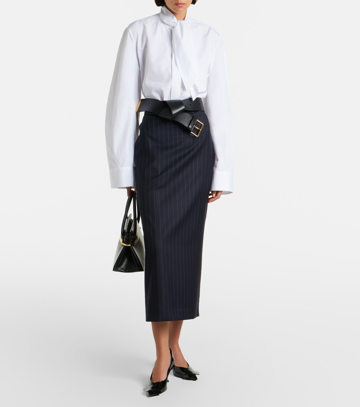 Givenchy Tie-neck cotton shirt