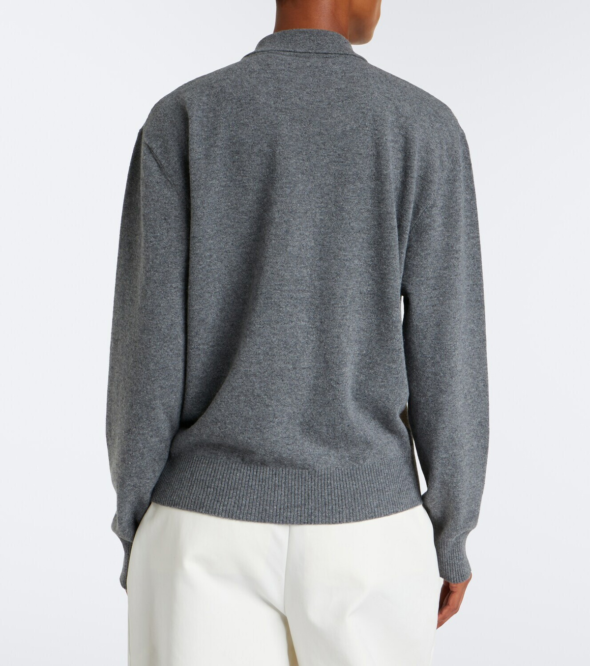 Róhe Argyle wool-blend polo sweater