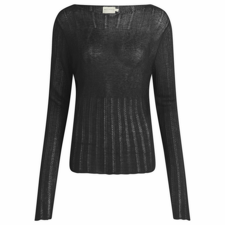 Photo: Deiji Studios Women's Open Work Longsleeve in Black