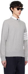 Thom Browne Gray Classic Loopback 4-Bar Sweatshirt