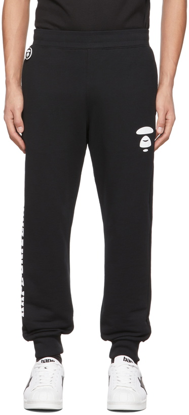 Photo: AAPE by A Bathing Ape Black Logo lounge Pants