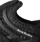 Acne Studios - Buzz Faux Suede and Rubber-Trimmed Mesh Sneakers - Black