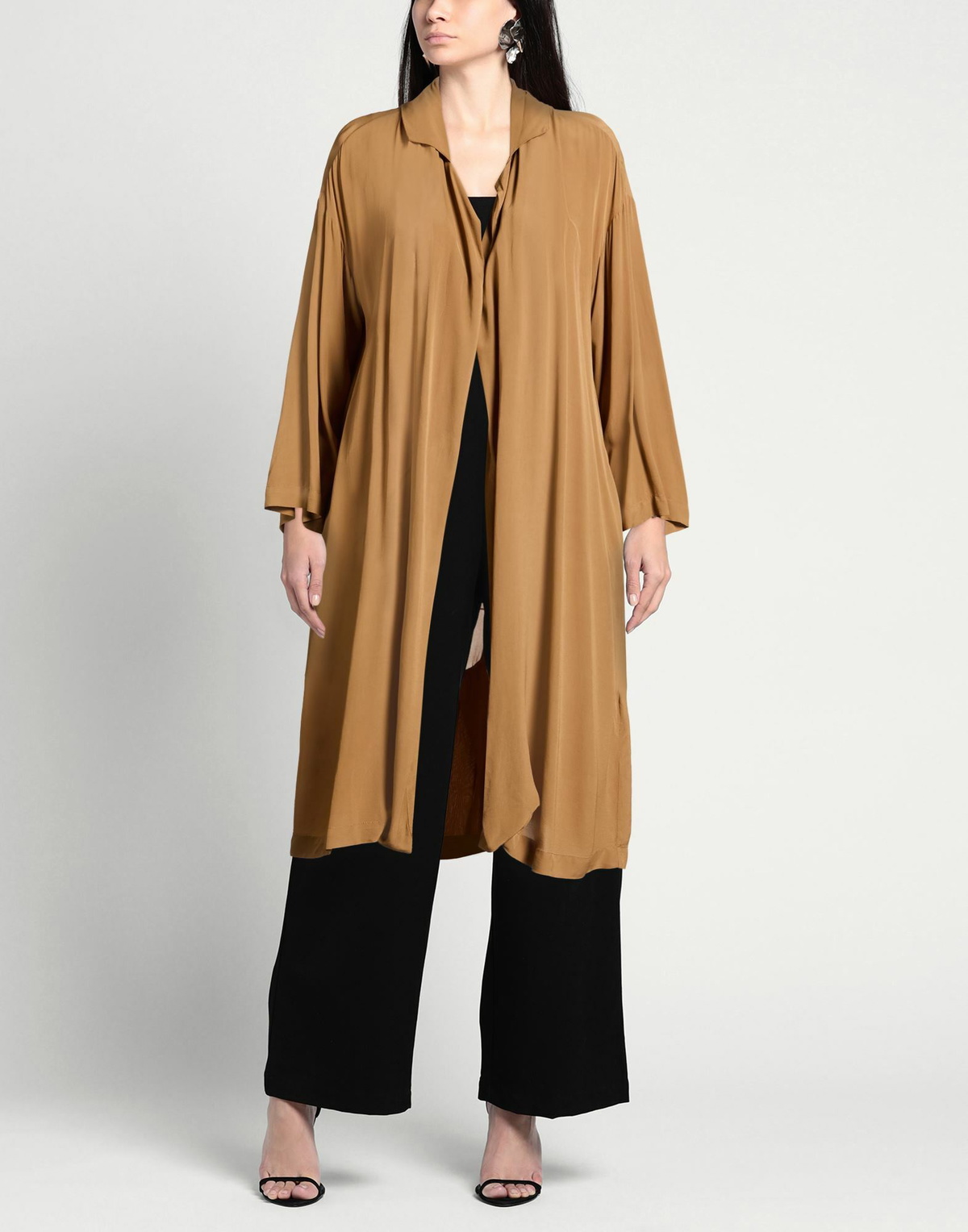 Alessia Santi Womens Overcoat & Trench Coat Camel