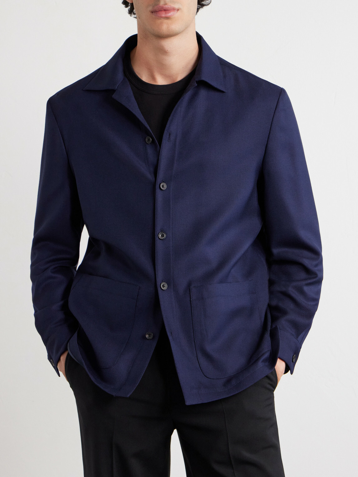 Thom Sweeney - Wool Overshirt - Blue