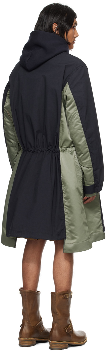 sacai clot grey navy