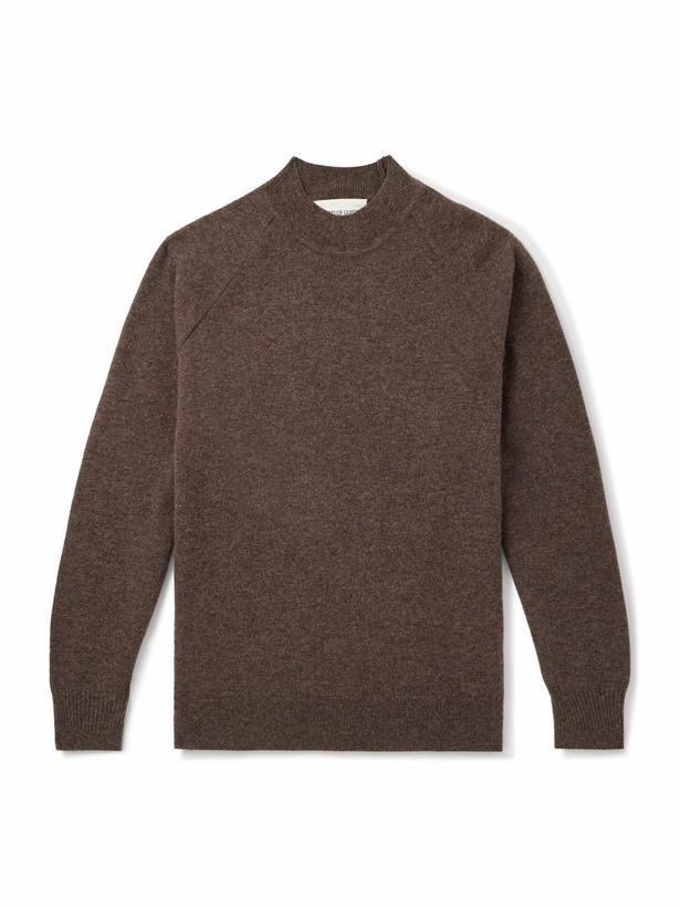 Photo: A Kind Of Guise - Morello Merino Wool Mock-Neck Sweater - Brown
