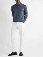 William Lockie - Slim-Fit Merino Wool Polo Shirt - Blue