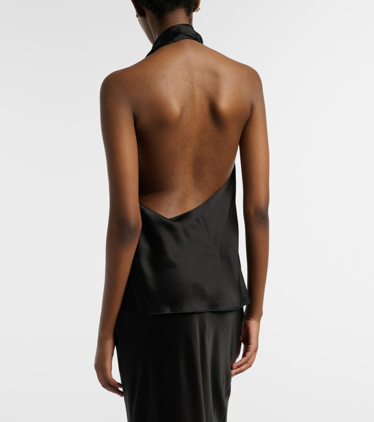 The Sei Halterneck silk satin top