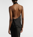 The Sei Halterneck silk satin top