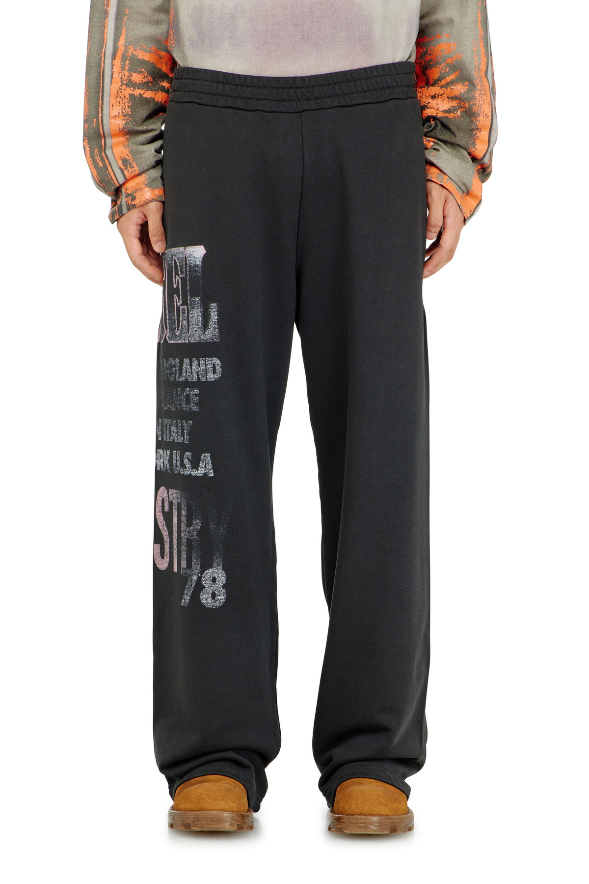 Diesel Gray P-Leo-Dev Sweatpants Diesel