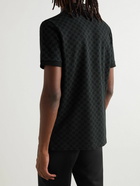 Moncler - Logo-Appliquéd Printed Cotton-Jersey Polo Shirt - Black