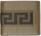 Versace Khaki Greca Bifold Wallet
