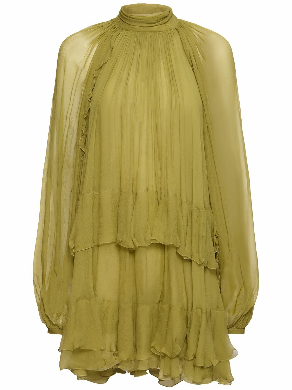 CHLOÉ Silk Mousseline Mini Dress Chloe