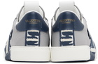 Valentino Garavani Gray & Blue 'VL7N' Sneakers