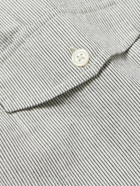Richard James - Button-Down Collar Striped Cotton, Linen and Ramie-Blend Shirt - Gray