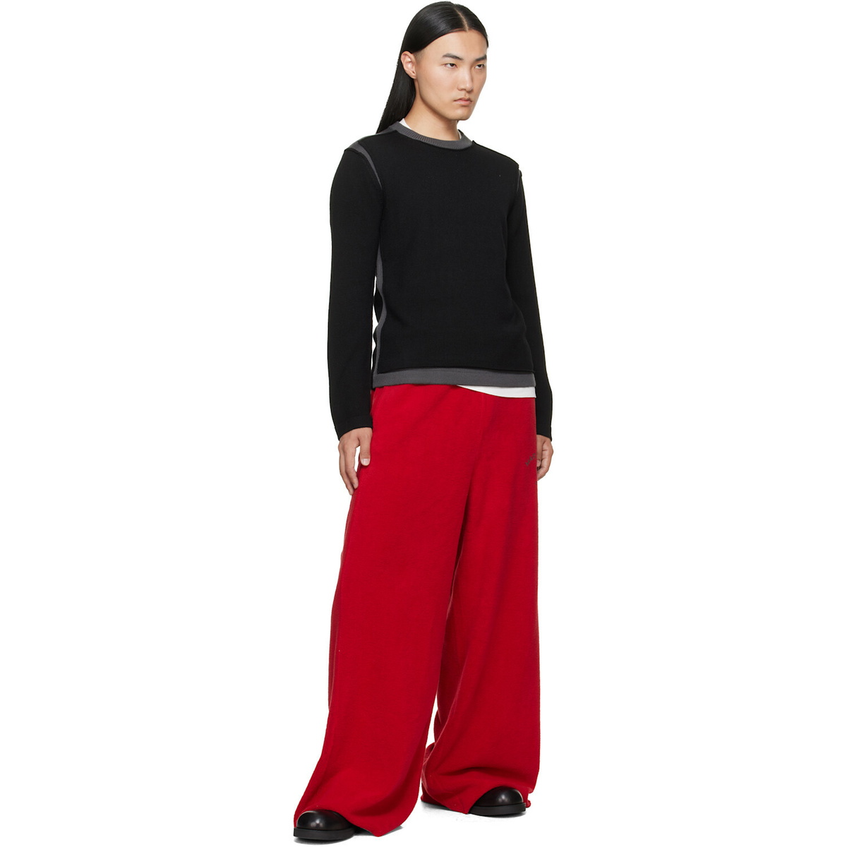 MM6 Maison Margiela Red Fleece Sweatpants