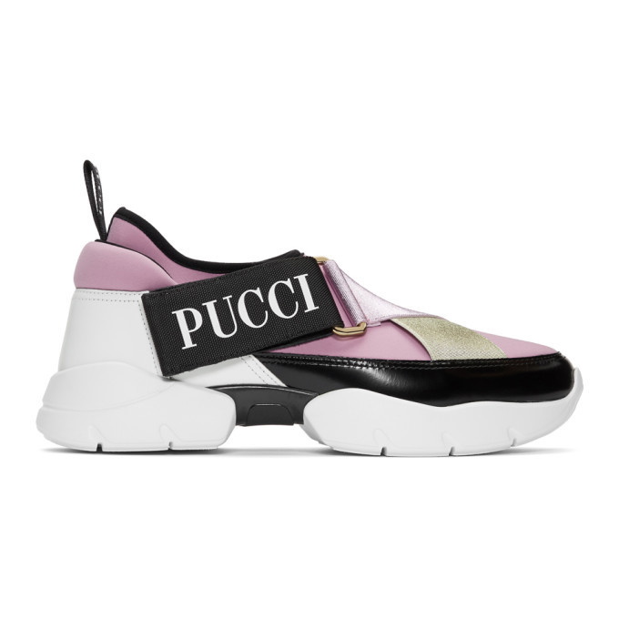 Emilio Pucci Low Ruffle Sneakers in Pink