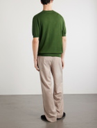 Zegna - Knitted Cotton T-Shirt - Green