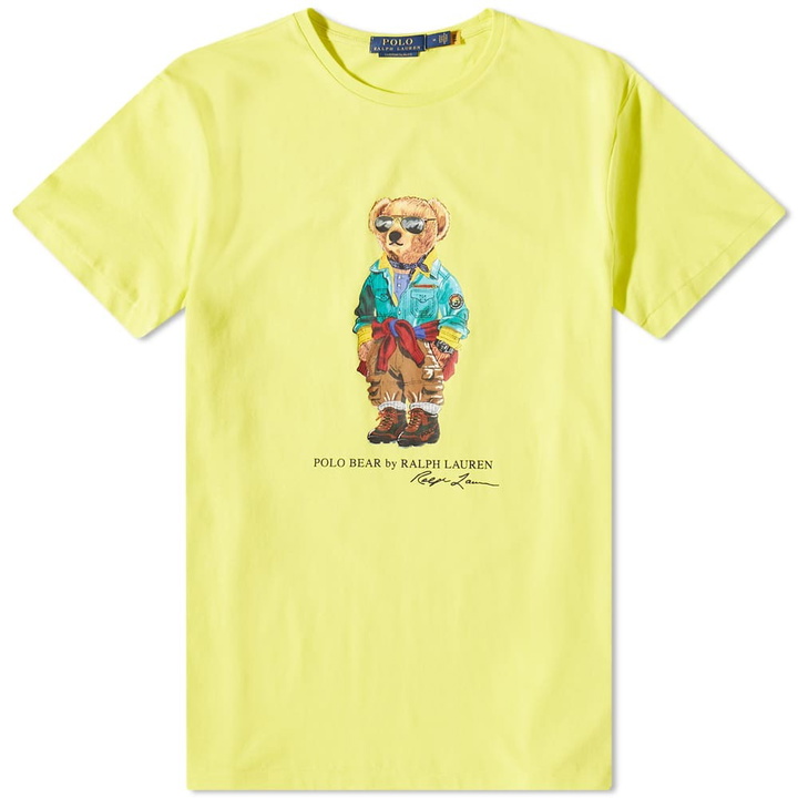 Photo: Polo Ralph Lauren Men's Trekking Bear T-Shirt in Laser Yellow