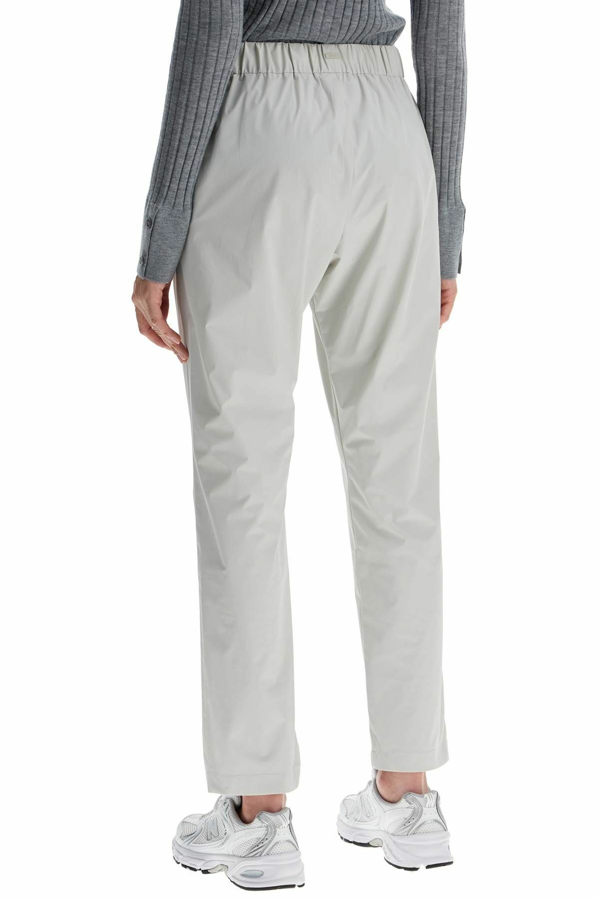 HERNO beige high-waisted slim fit ankle pants Beige