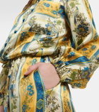 Alémais Quinn printed silk satin shirt