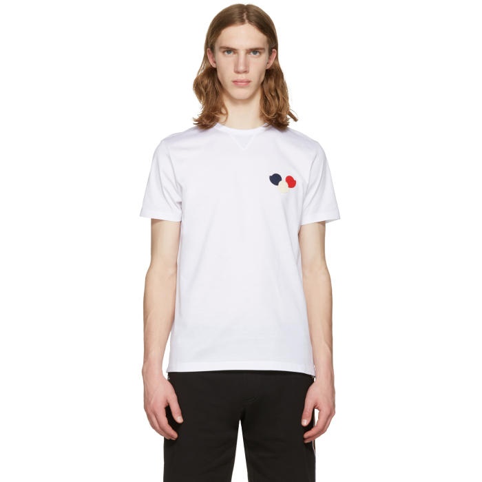 Photo: Moncler White Embroidered T-Shirt