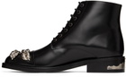Toga Pulla Black Embellished Ankle Boots