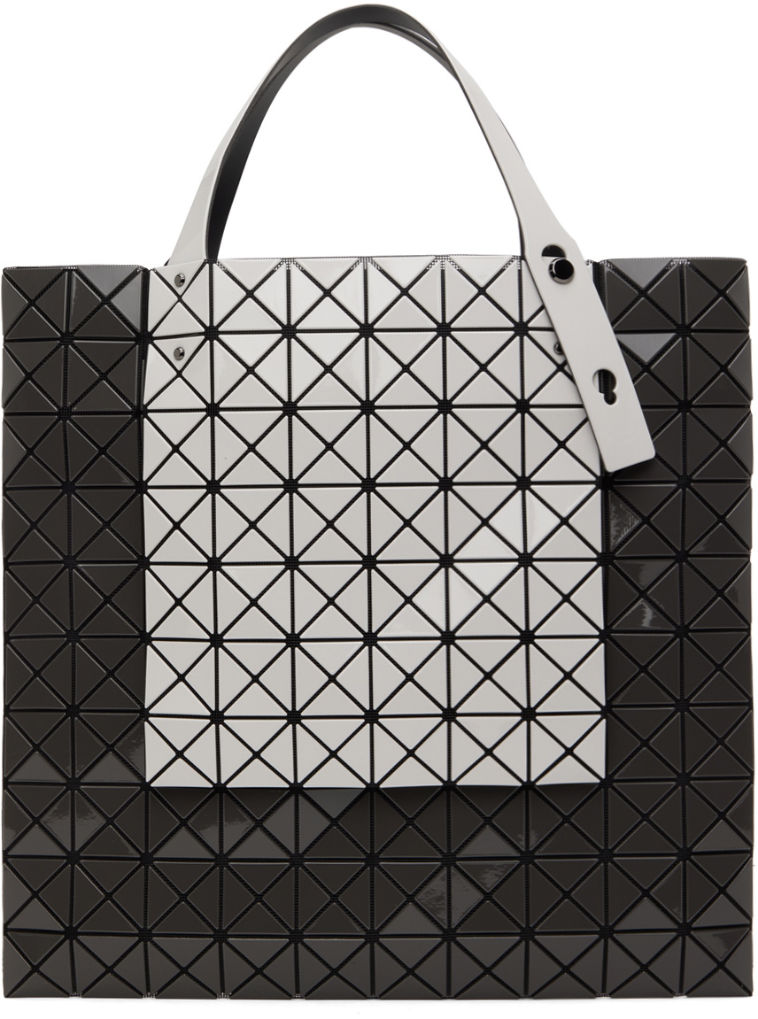 Bao Bao Issey Miyake Gray Prism Kangaroo Tote Bao Bao Issey Miyake