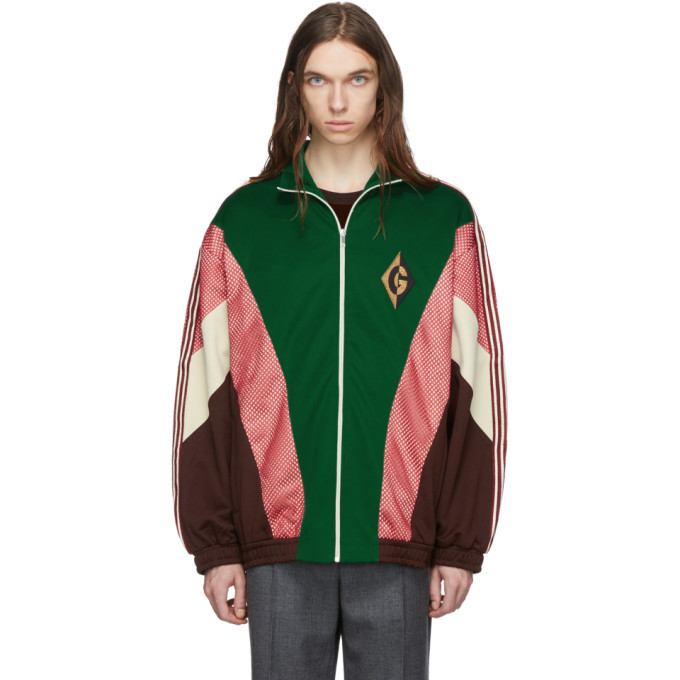 Photo: Gucci Green G Rhombus Patch Zip Jacket