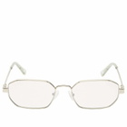 Le Specs Mythic Blue Light Optical Glasses in Silver/Blue Light Lens 