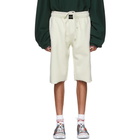 Vetements White Oversized Inside-Out Sweat Shorts