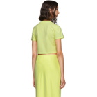alexanderwang.t Yellow Cropped Ruched T-Shirt
