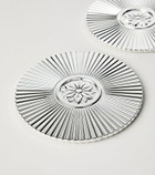 Christofle Malmaison set of 2 silver-plated coasters