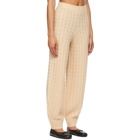 Toteme Beige Cashmere Cable Knit Lounge Pants