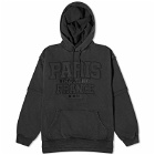 Vetements Men's Paris Logo Hoodie in Washed Black