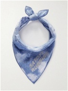 Satisfy - Logo-Print Tie-Dyed Cotton-Voile Bandana
