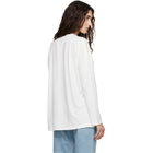 ANINE BING White Ivan Long Sleeve 'New York' Stencil T-shirt