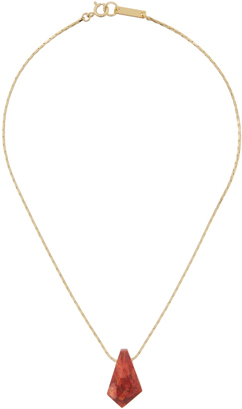 Photo: Isabel Marant Gold & Orange Pendant Necklace