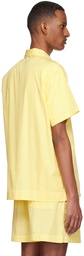 Tekla Yellow Organic Cotton Pyjama Shirt