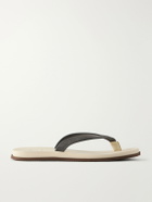 Brunello Cucinelli - Suede Flip Flops - Gray