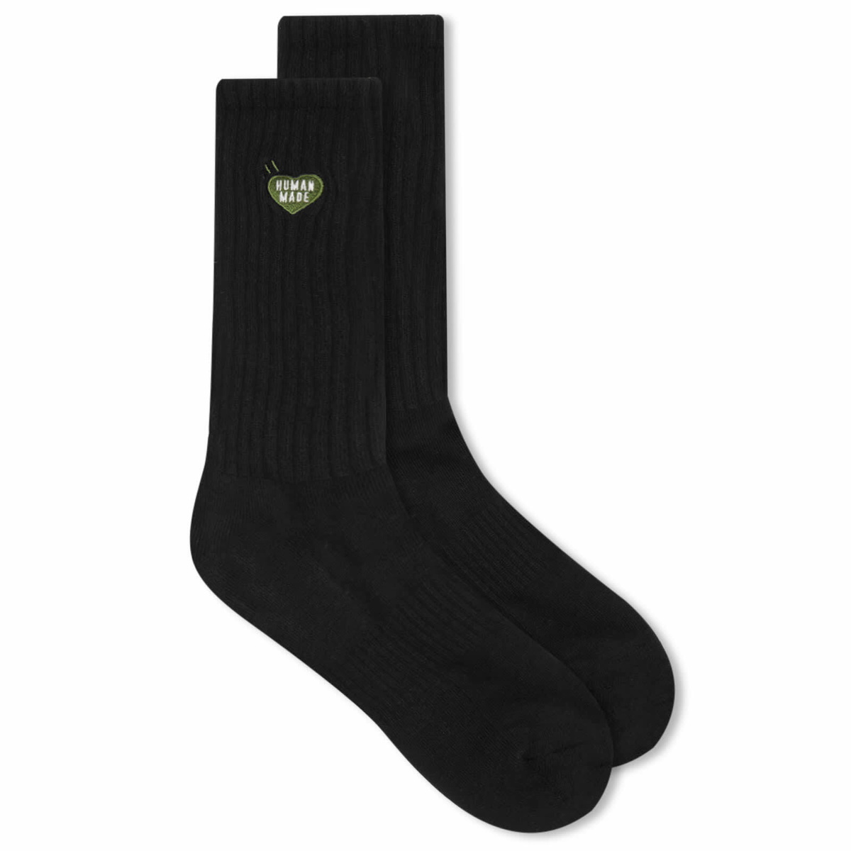 Human Made Men's Pile Heart Socks in Black