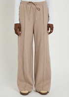 Vince Drawstring Wide-leg Wool-blend Trousers Marzipan